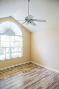 room with popcorn ceiling